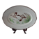 Digoin Sarreguemines dish, hand-painted decoration of wild birds