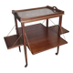 Table à thé 1900 art nouveau acajou laiton meuble ancien desserte