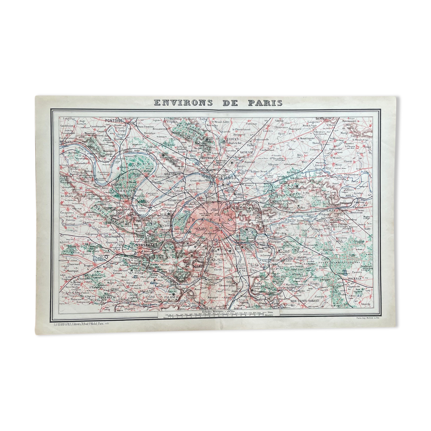 1883 - Plan des environs de Paris
