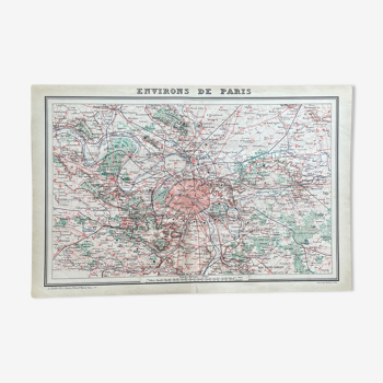 1883 - Plan des environs de Paris