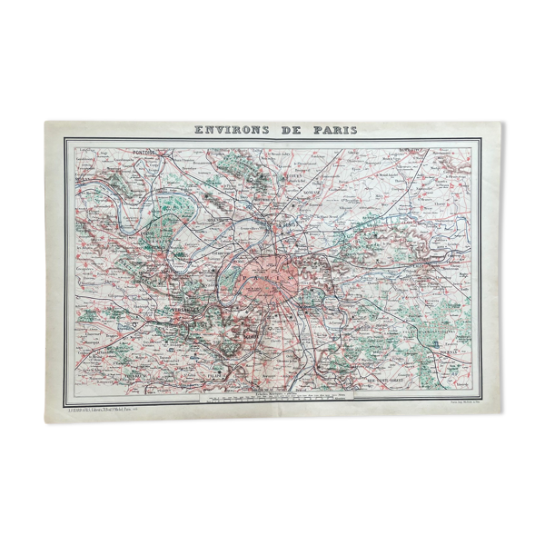 1883 - Plan des environs de Paris