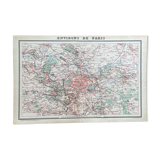 1883 - Map of the surroundings of Paris