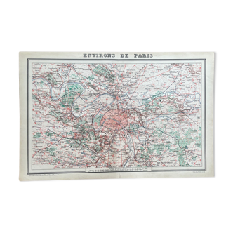 1883 - Plan des environs de Paris
