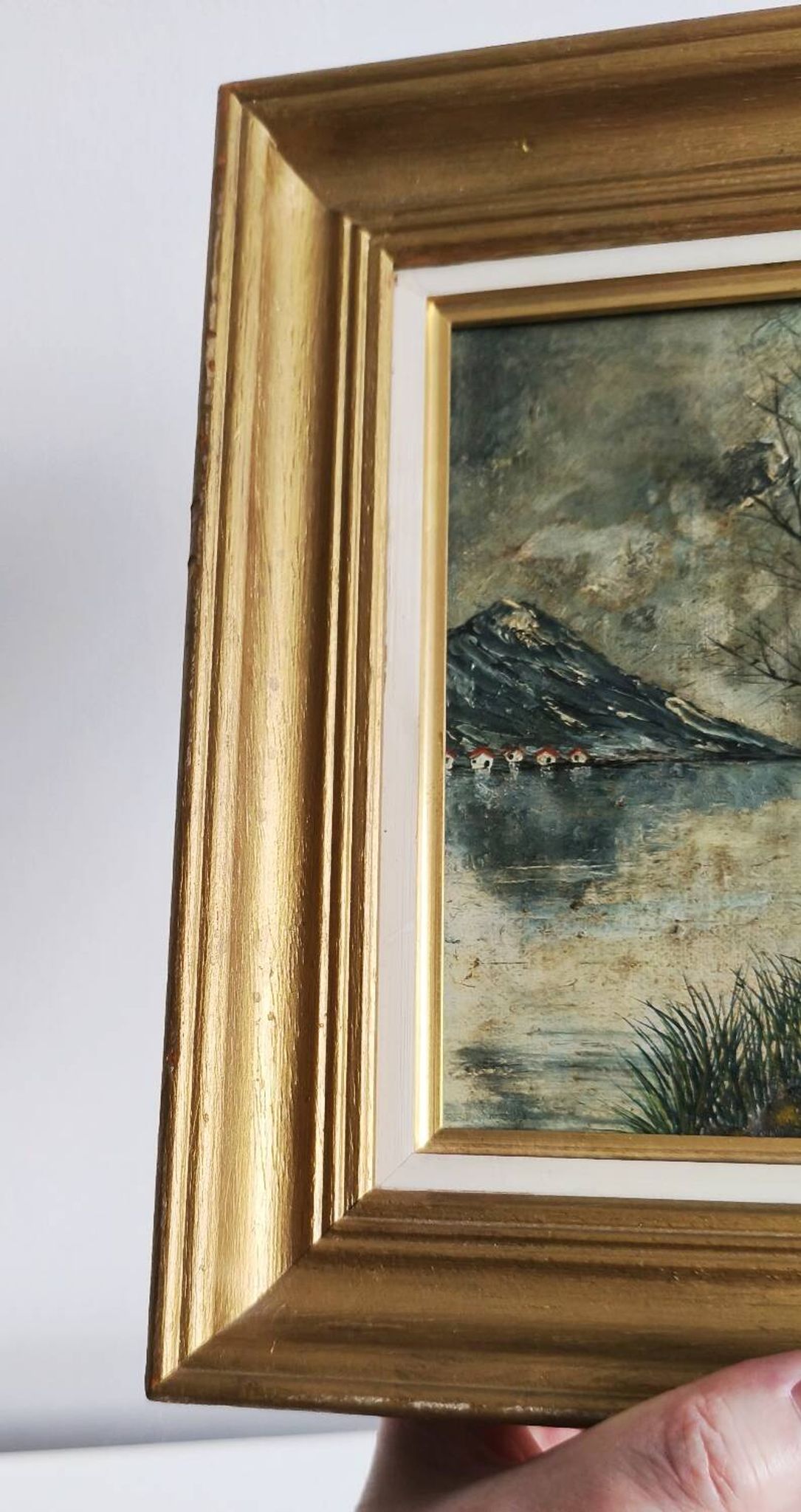Tableau huile sur toile paysage signé