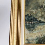 Tableau huile sur toile paysage signé