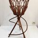 Plant carriage / pot holder in vintage rattan