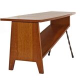 Vintage coffee table wood and metal from around 1960.