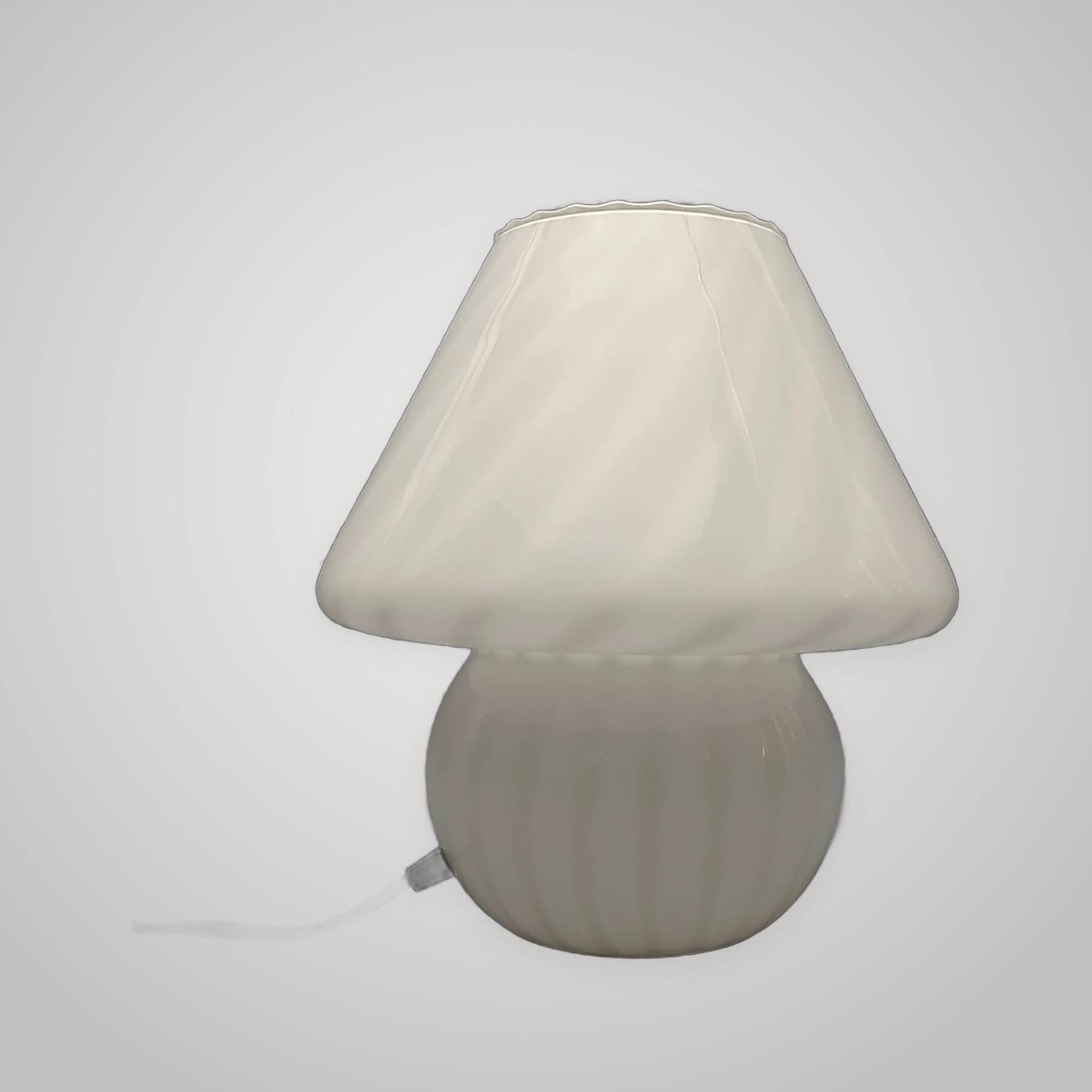 Lampe De Table Design Champignon En Verre De Murano Spirale Vintage Années