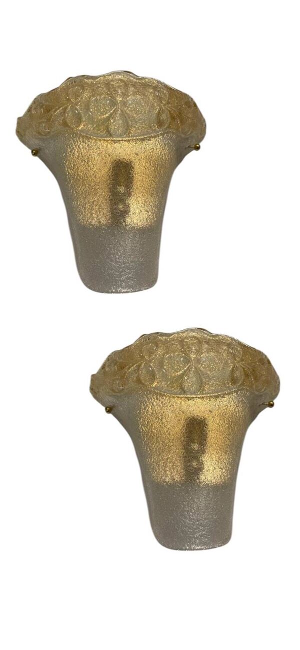 Lot de 2 appliques en verre de Murano des années 1970