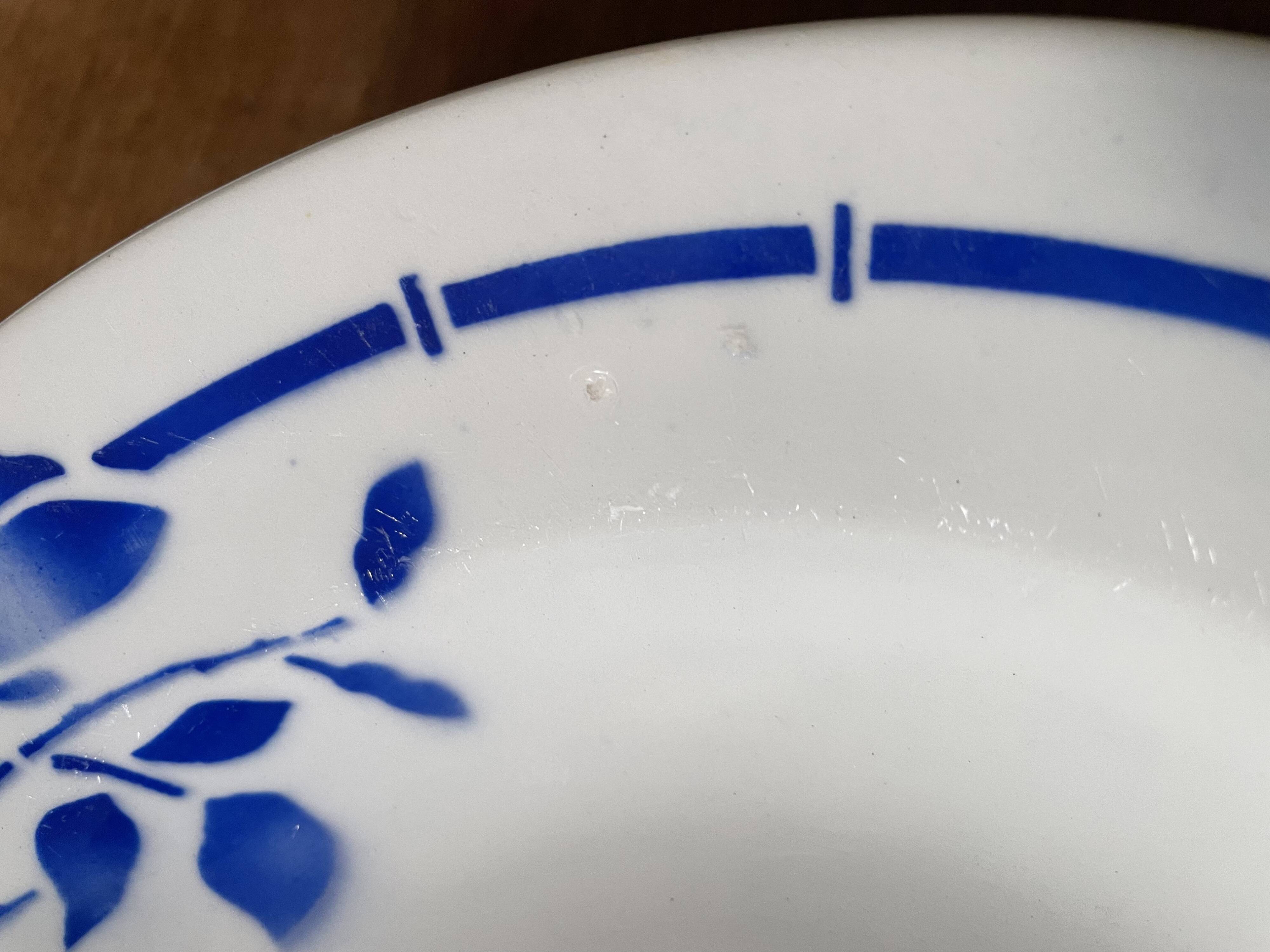 Hollow plates ceranord saint amand blue flower