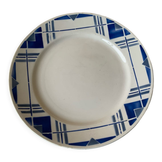 Blue art deco dish Selency x Monoprix Croisé Laroche