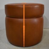 Sheep leather pouf