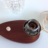 Structured tulip glass bedside lamp / vintage 60s-70s