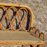 Large rattan wall shelf
