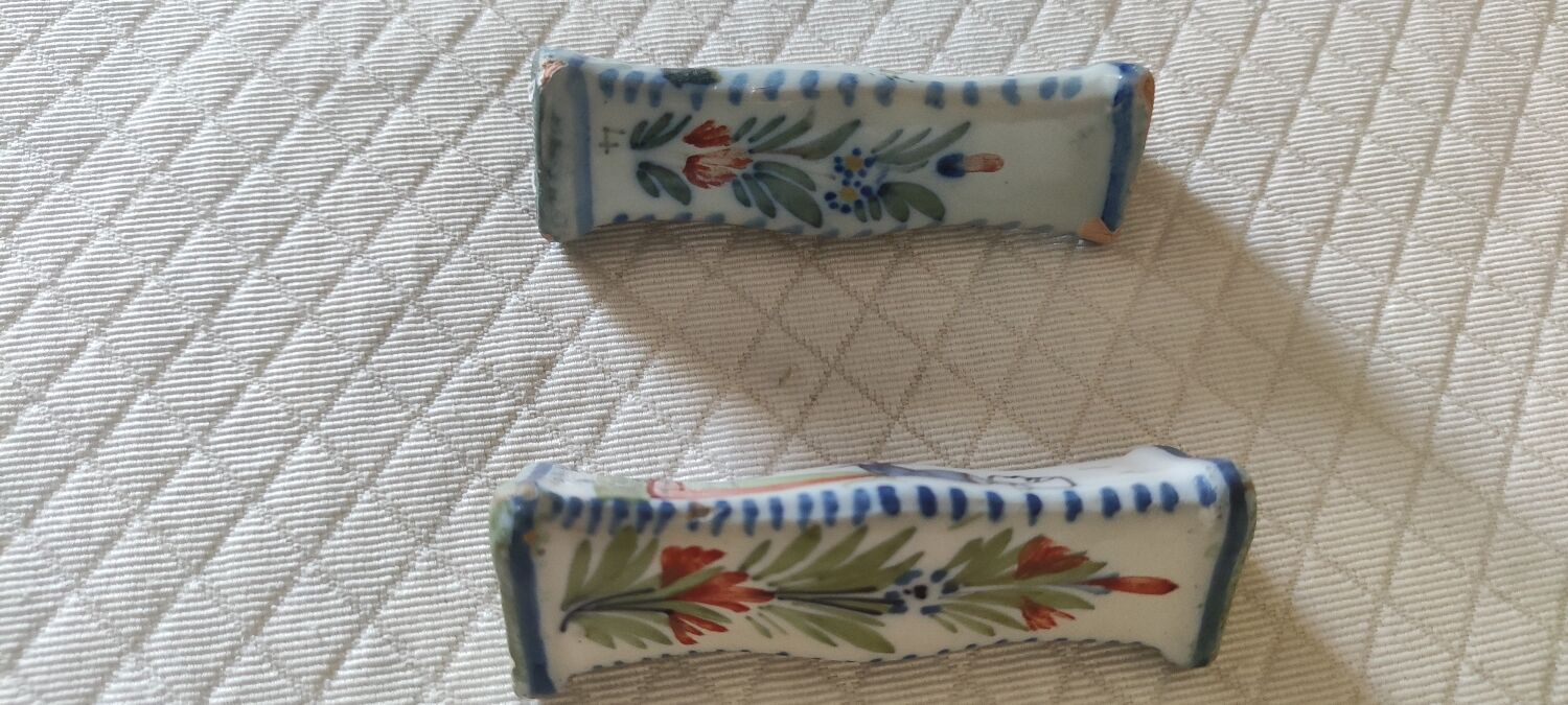 2 antique knife holders HB Quimper