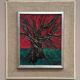 Original Swedish oil on canvas “The Tree” by Frans Rabe, vintage & framed 38x42cm