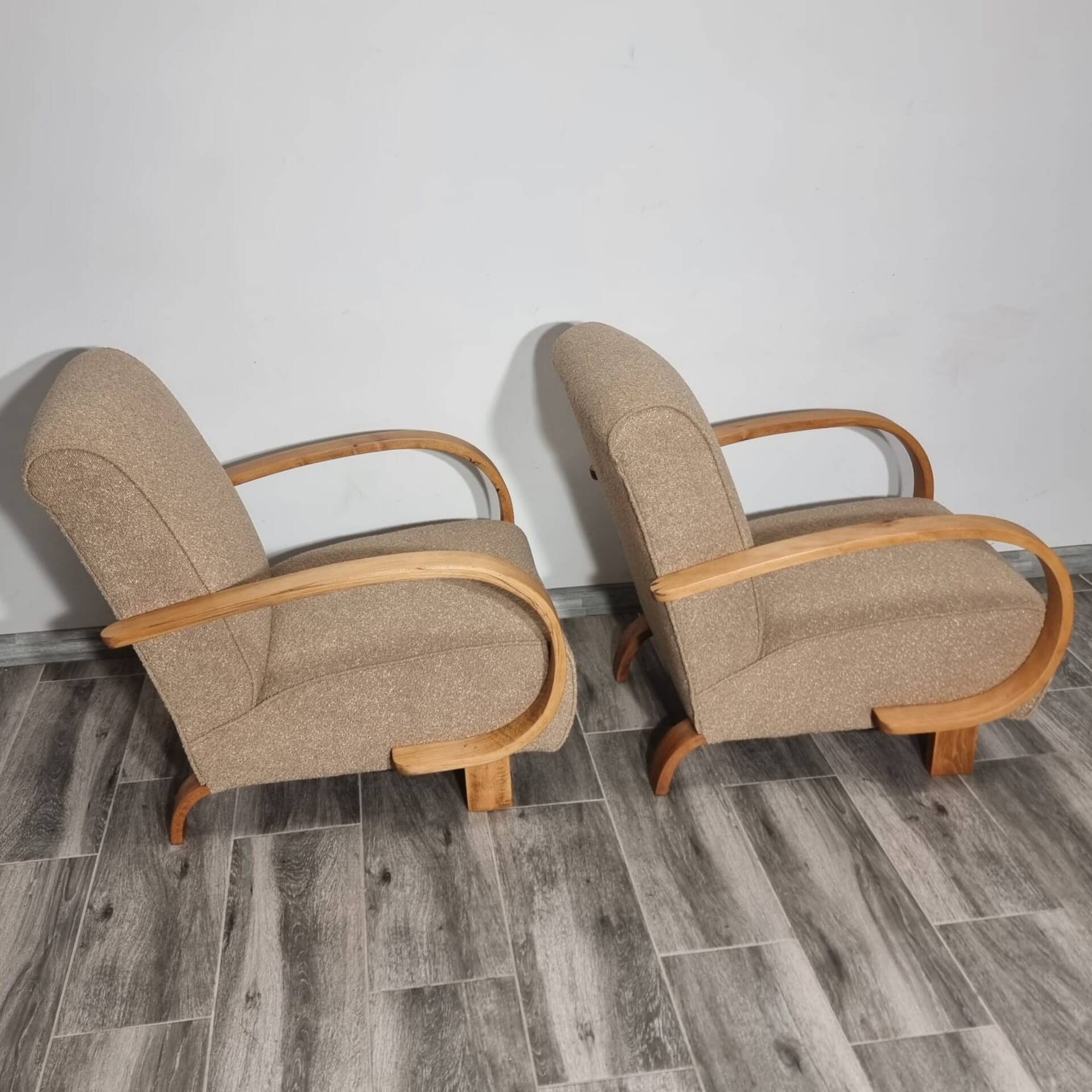 Art Deco Lounge Chairs from Jindřich Halabala, 1950s, Set of 2