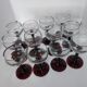 Port glasses with colored feet