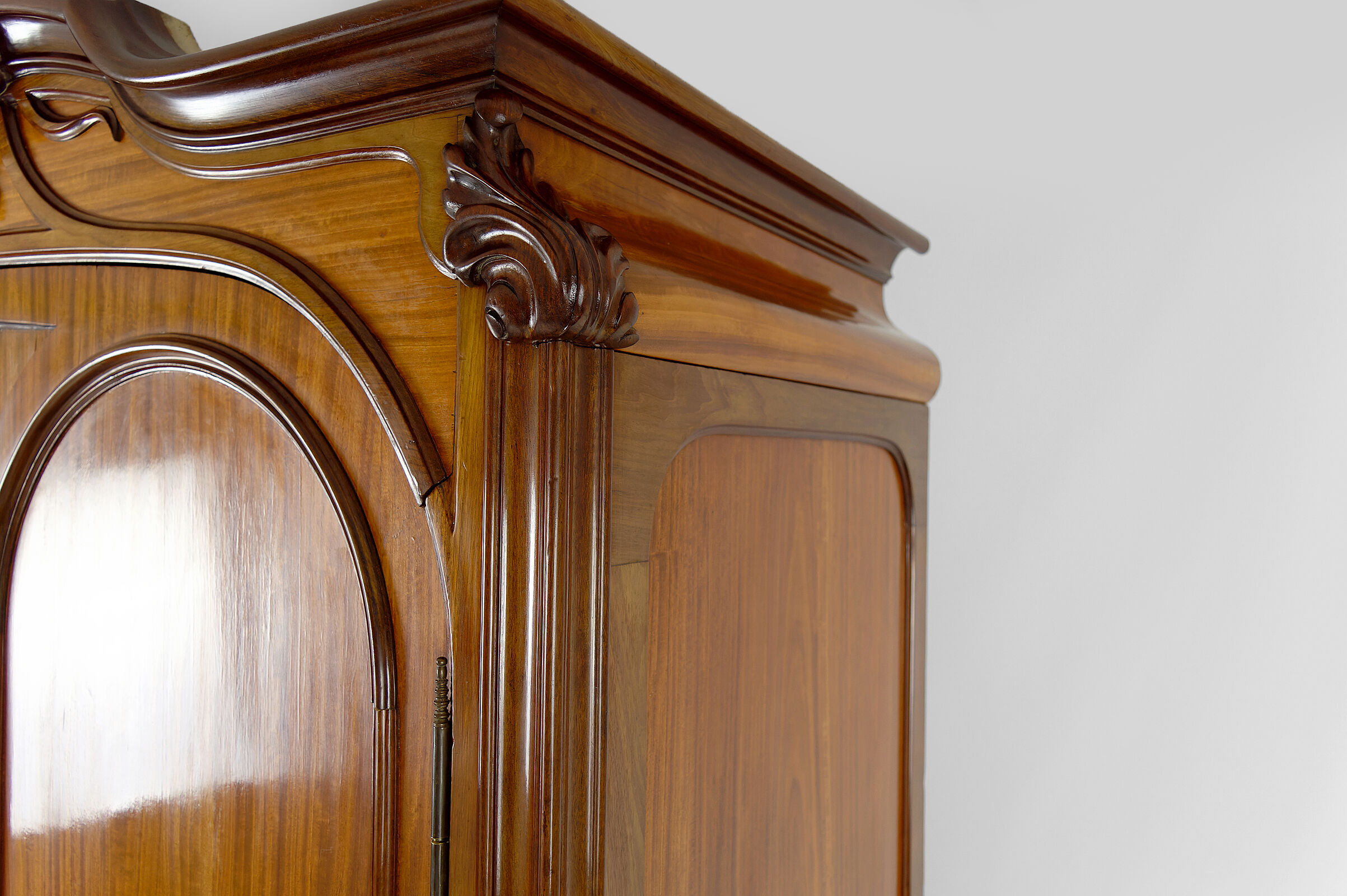 Mahogany inlaid Art Nouveau cabinet, France, circa 1900