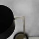 Vintage black metal desk lamp, minimalist modern German mid-century from the 1960s.