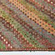 Tapis Kilim vintage vert et orange 7x9, 203x263 cm