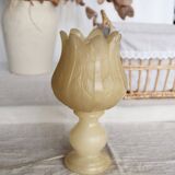 Lampe tulipe en albâtre à poser vintage