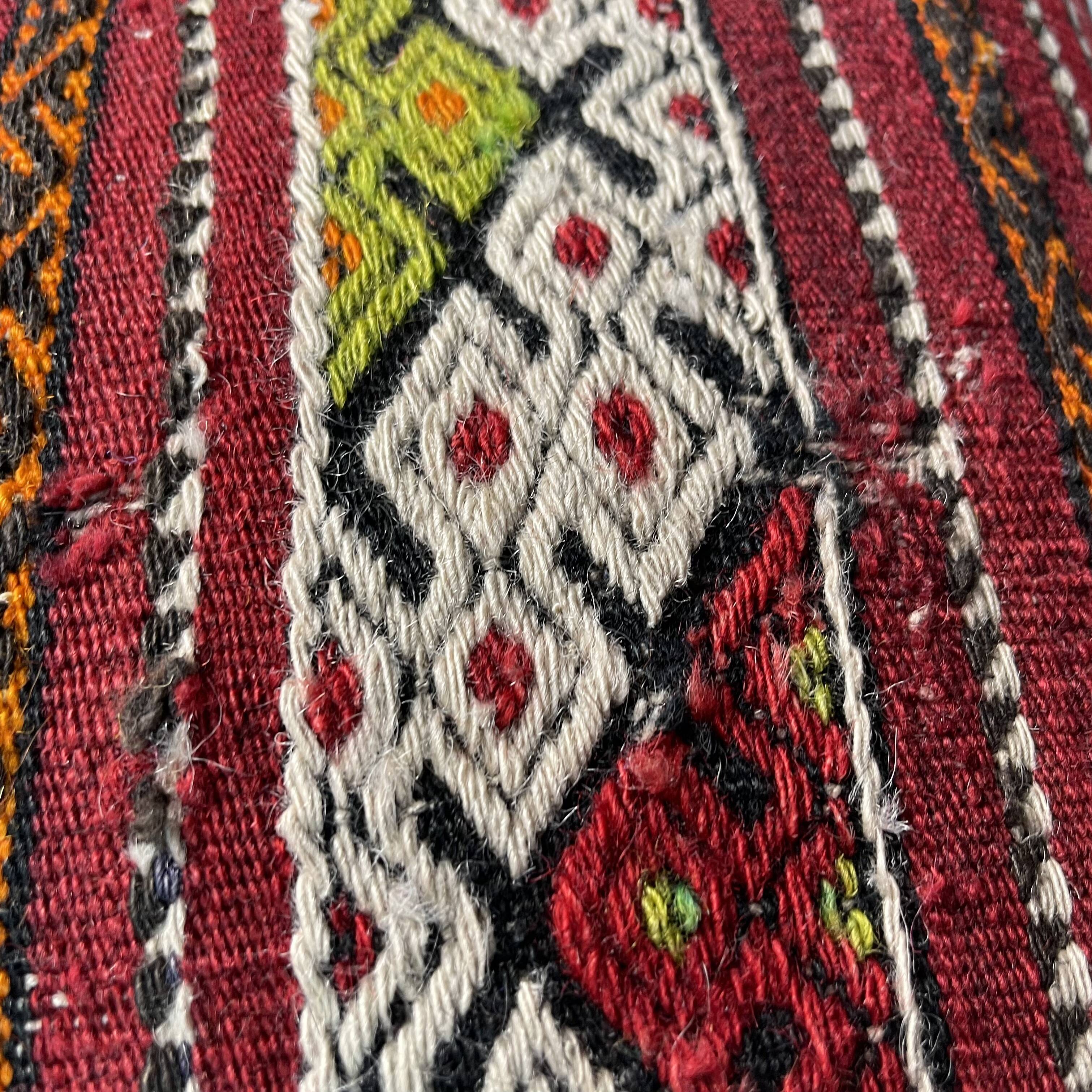 Vintage turkish kilim cushion cover , 55 x 55 cm