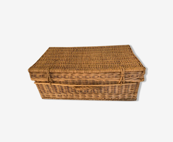 Valise en osier grand format