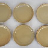 6 Puisaye stoneware plates