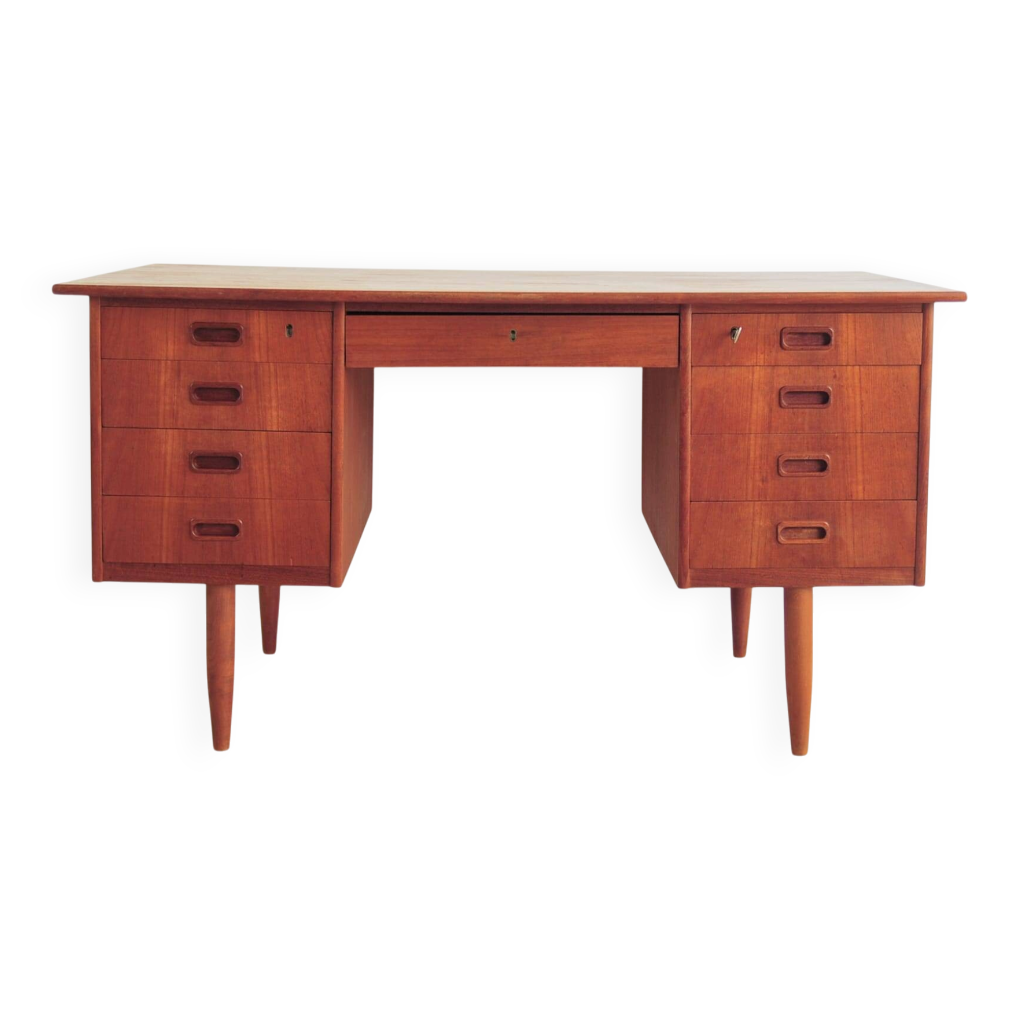Bureau en teck massif danois vintage