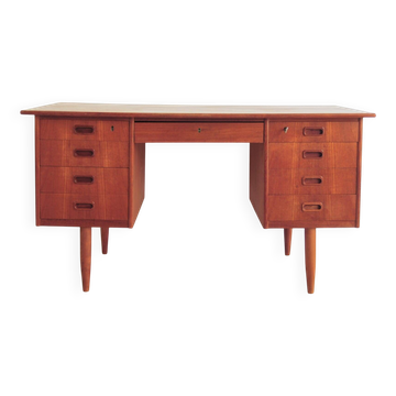 Vintage Danish solid teak desk