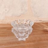 Paire de bougeoir en verre motif étoile