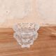 Paire de bougeoir en verre motif étoile