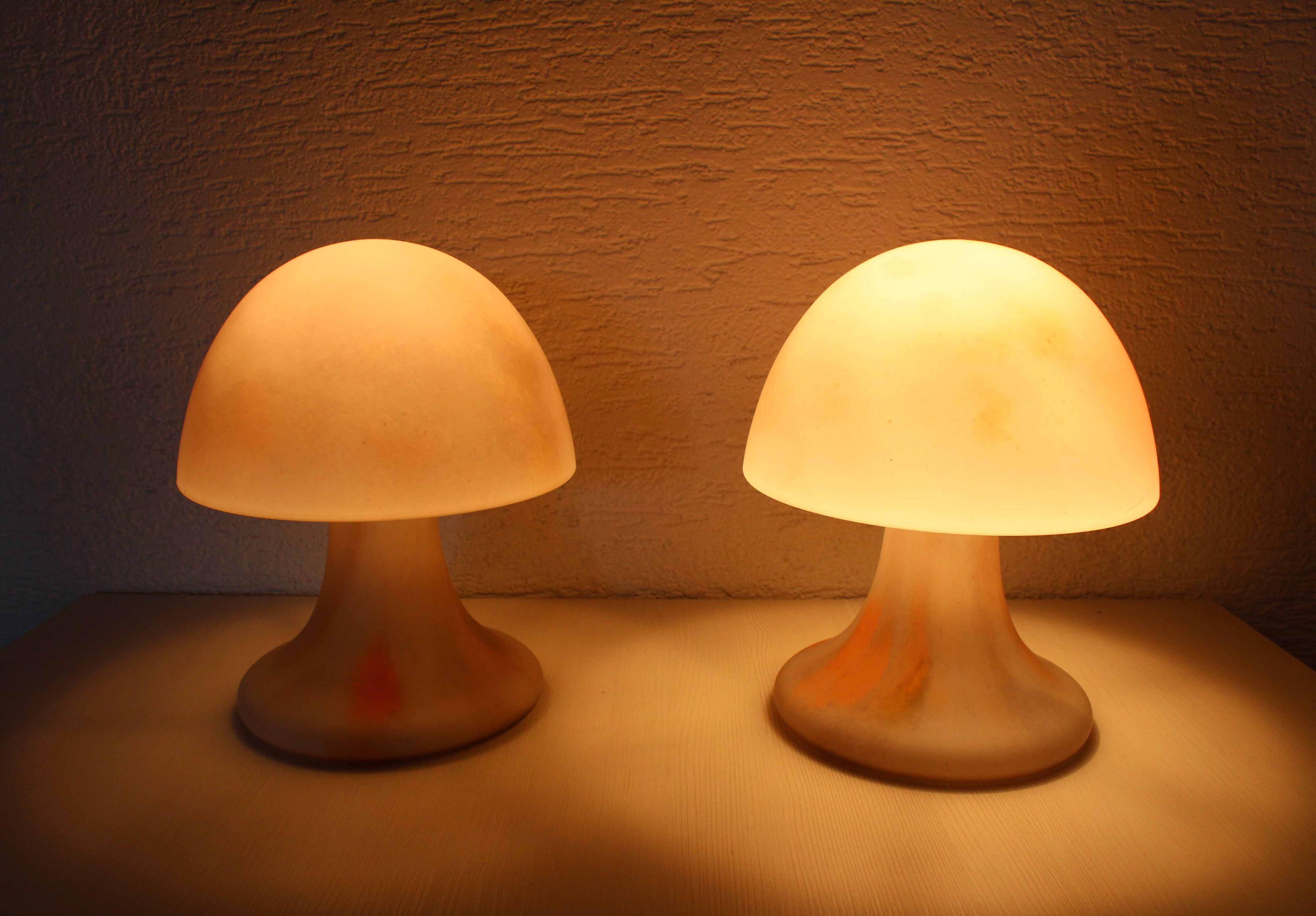 Pair of limburg glass paste lamps 1970