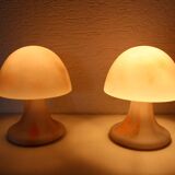 Pair of limburg glass paste lamps 1970