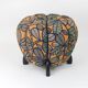 up to 3 Art Deco stools by Jindrich Halabala, leaf pattern, pouf, ottoman, 1930s