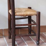 Pair of straw farm chairs