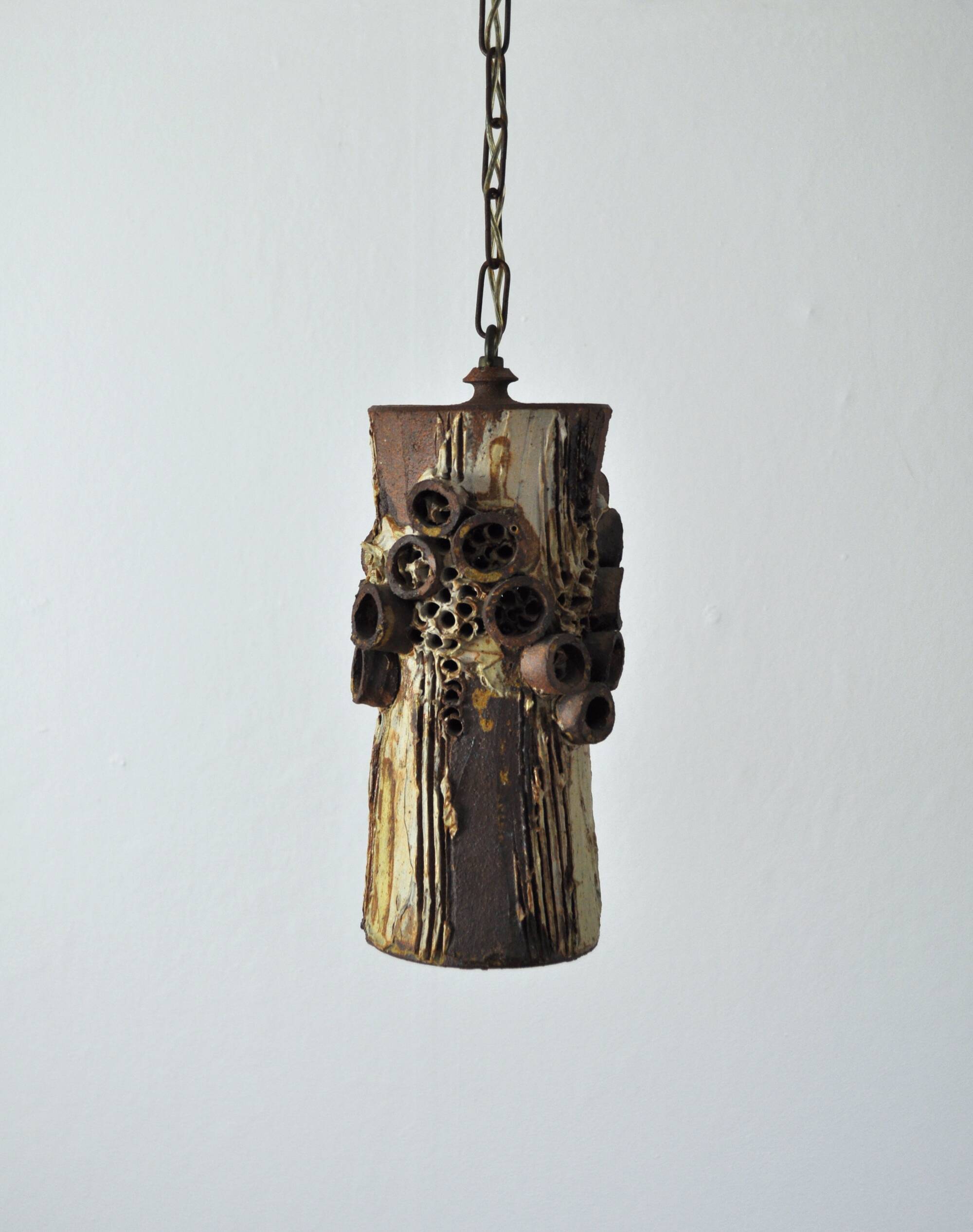 Danish Ceramic Pendant by Bodil Marie Nielsen