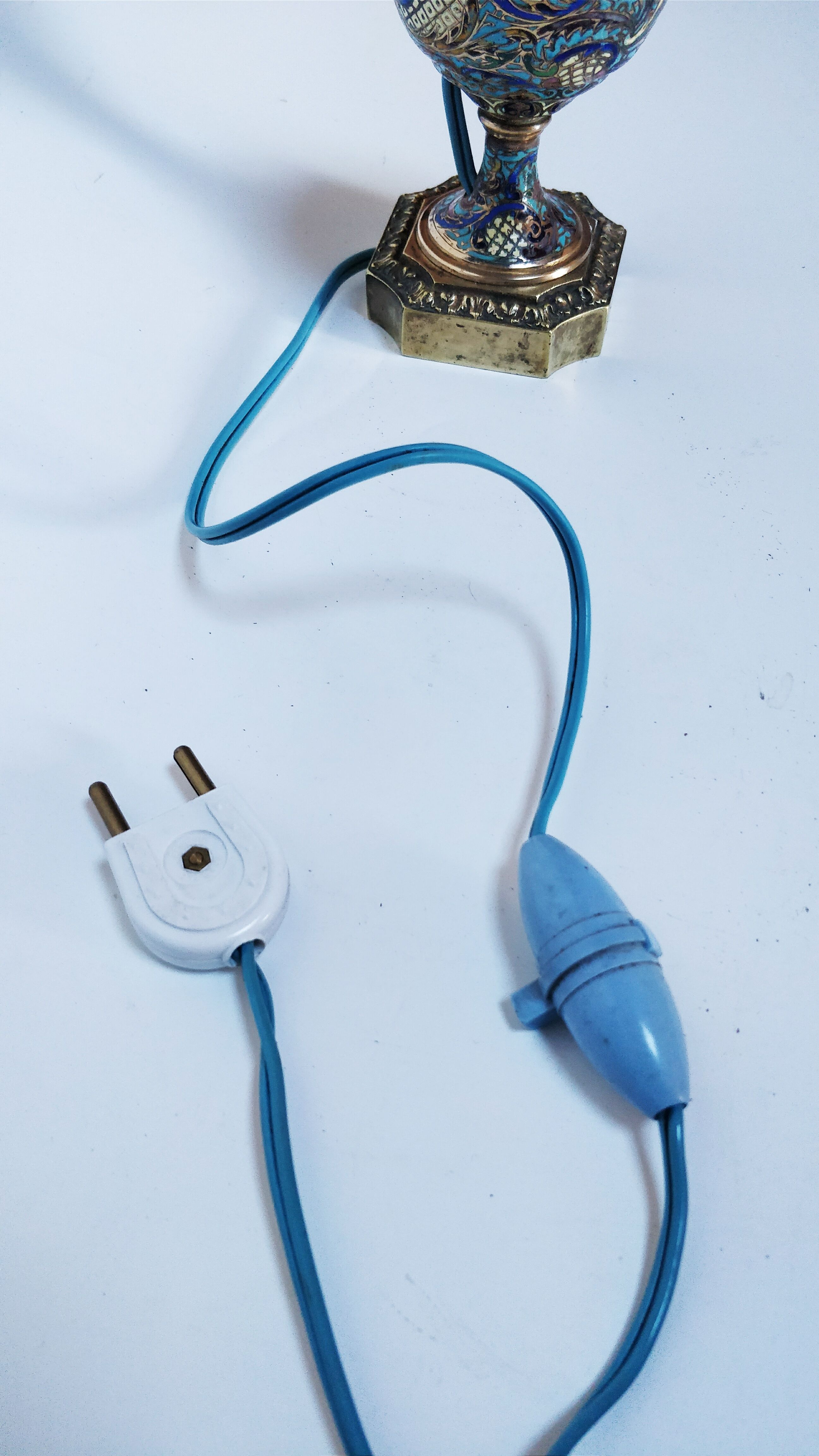 Cloisonné enamel lamp foot