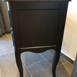 Stamped black Louis XV chest of drawers