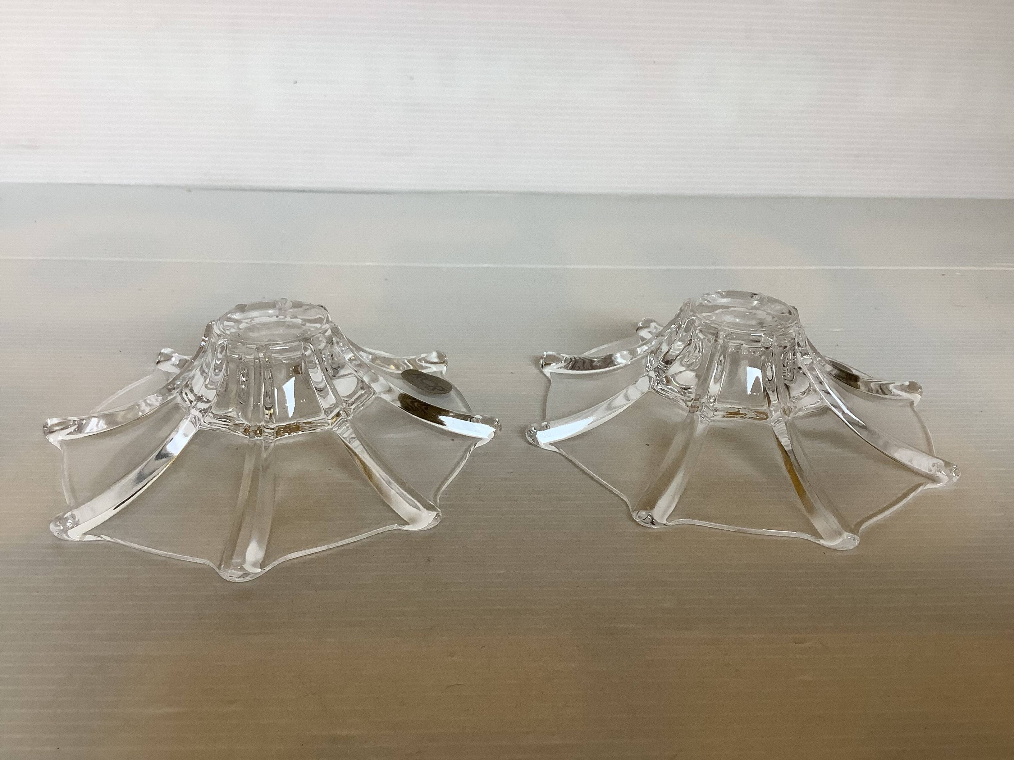 Pair of crystal candle holders RCR Italy