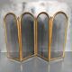 1920s brass fire screen with splash protection