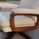 Fauteuil et ottomane pivotant Midcentury 1970