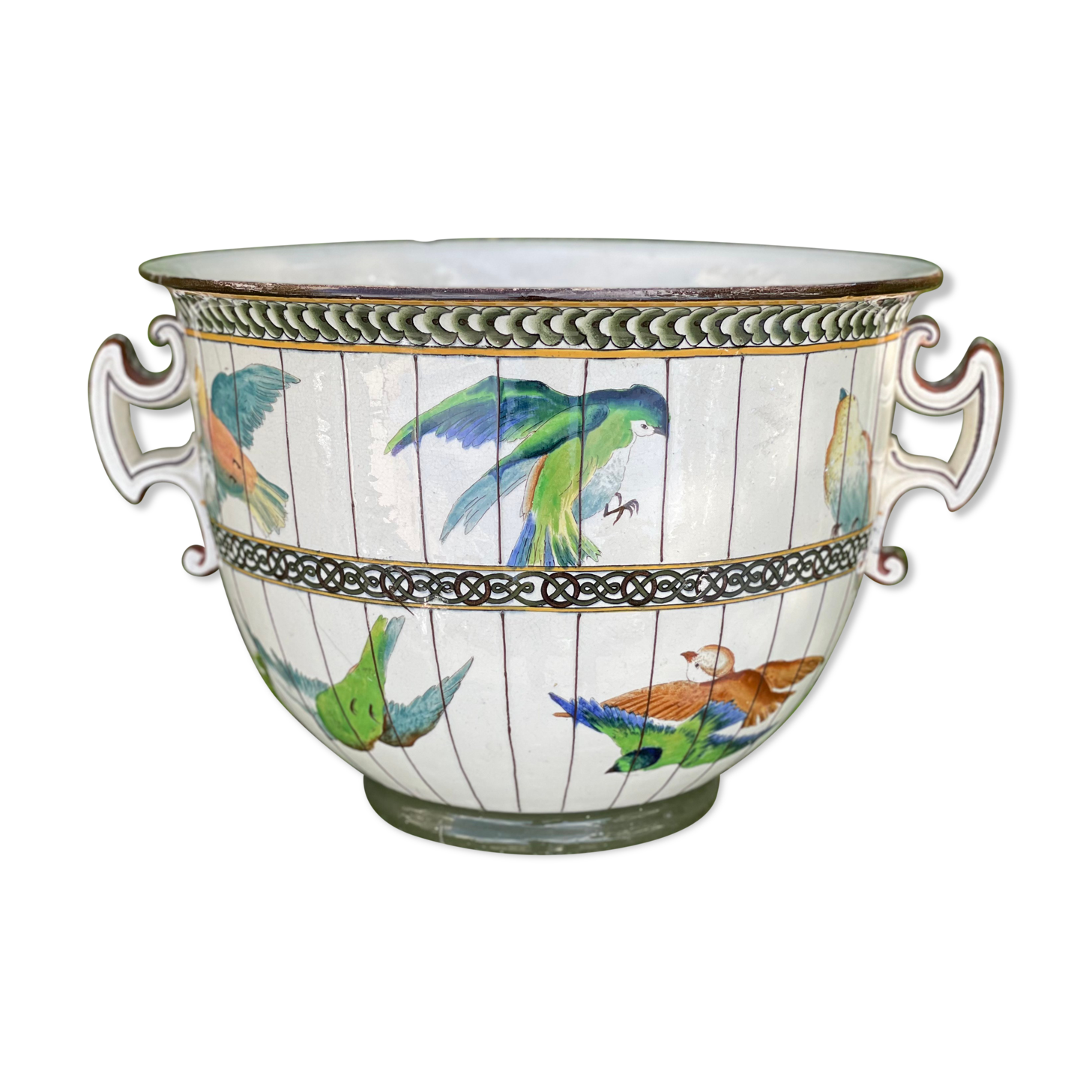 Ceramic pot cover decorations wigs cracks and lacks