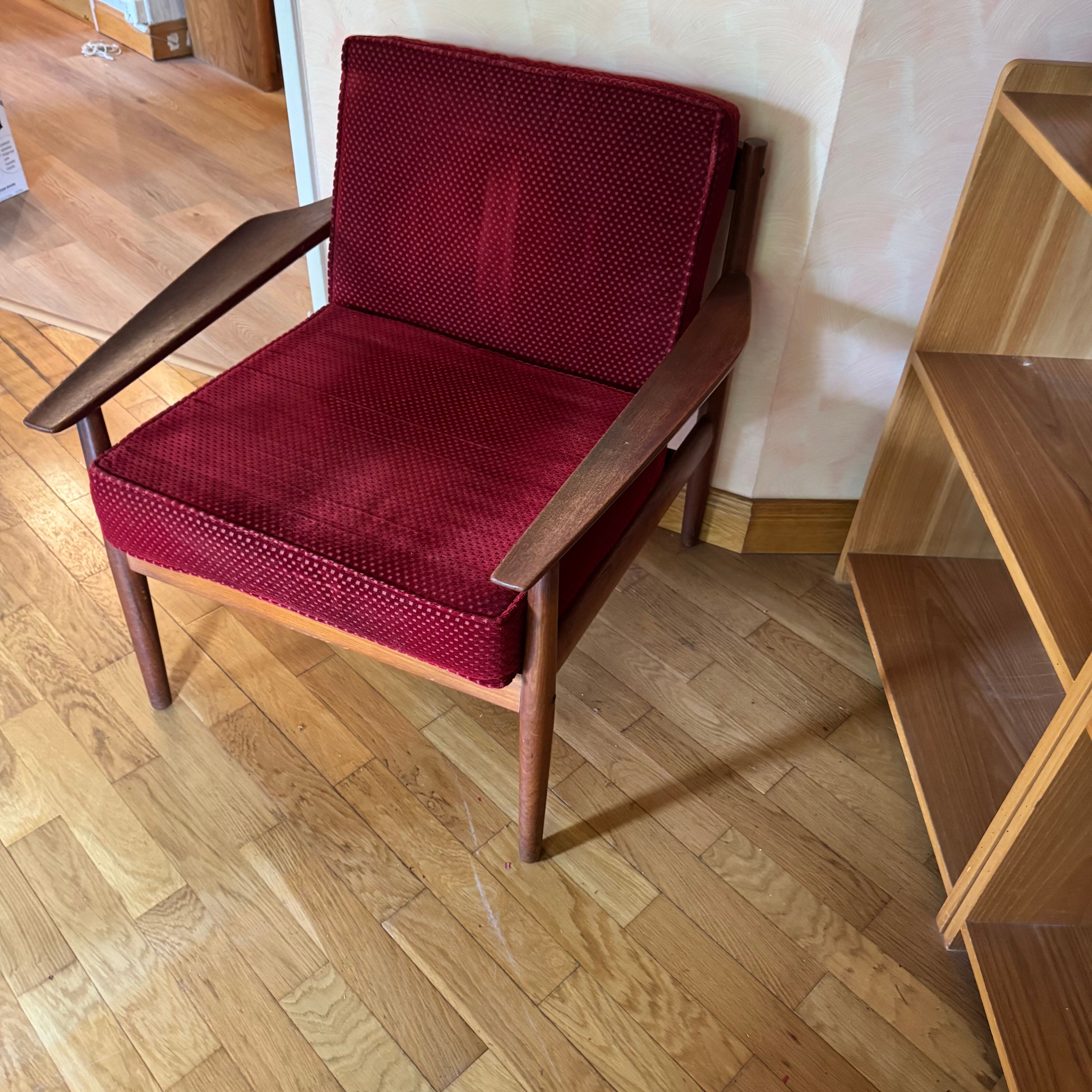 Sofa set with armchair and pouf by Arne Vodder for Glostrup.