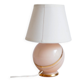 Small pink glass lamp