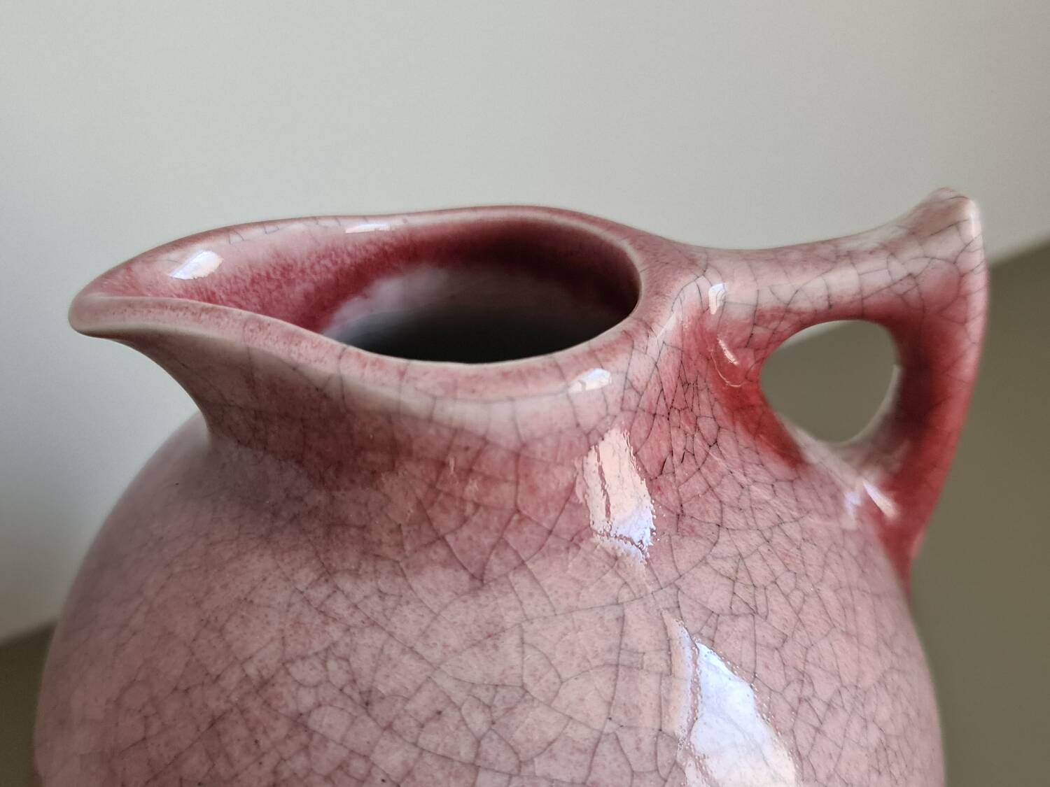 Pichet vintage français en céramique à glaçure Tim Orr