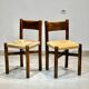 Set of 2 Charlotte Perriand Meribel chairs, in ash, circa 1950, original edition