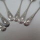 Suite of 6 small silver dessert spoons, medallion decoration