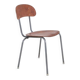 Chaise en teck restaurée de haute qualité / acier tubulaire / design industriel danois / années 1960 / années 1970